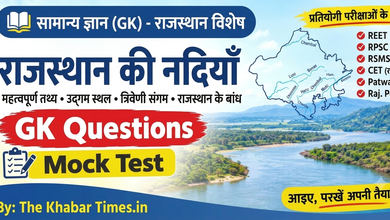 Rajasthan Ki Nadiya GK Question Mock Test
